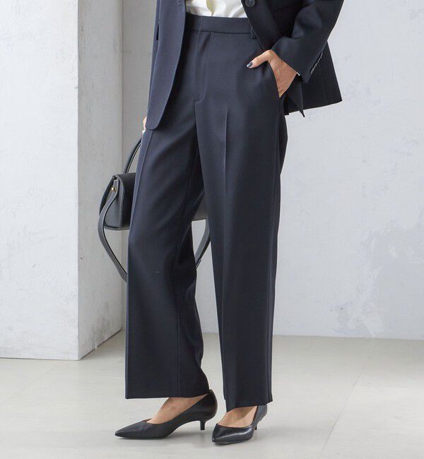 SHIPS for women「タキシード クロス ストレート パンツ」|スラックス|