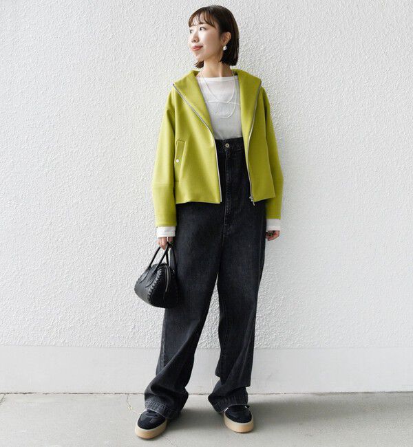 SHIPS for women「【WEB限定】〈手洗い可能〉 ウールライク ボトル ネック ジップ ブルゾン」|ブルゾン・スタジャン|