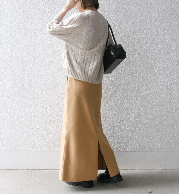 SHIPS any「【WEB限定】SHIPS any:〈手洗い可能〉ヤク ケーブル クルーネック ニット プルオーバー 2」|ニット・セーター|