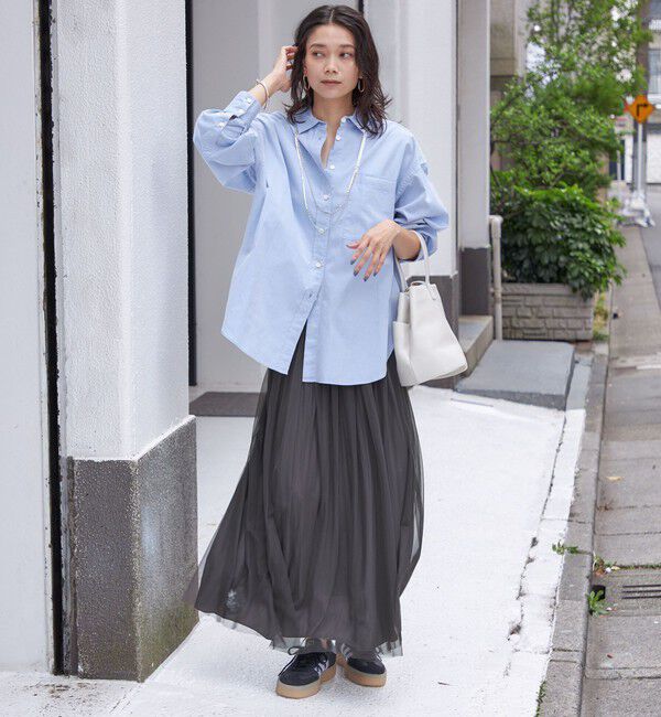 SHIPS for women「〈洗濯機可能〉ピン オックス 刺繍 シャツ」|シャツ・ブラウス|