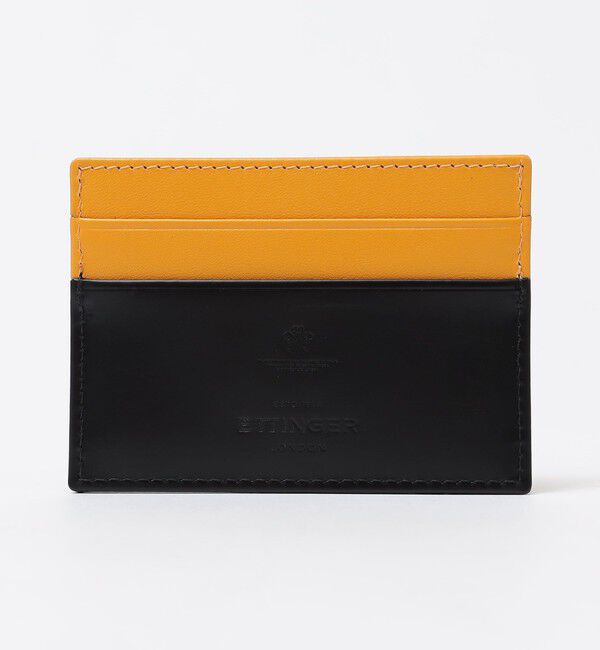 SHIPS「ETTINGER: ブライドルレザー フラット カード ケース」|名刺入れ・カードケース|ブラック