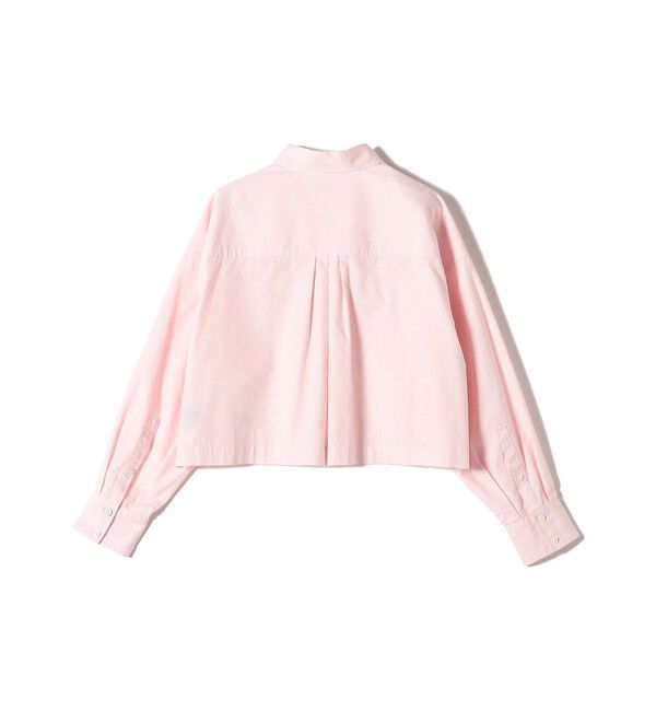 SHIPS for women「〈洗濯機可能〉ピン オックス 刺繍 クロップド シャツ」|シャツ・ブラウス|