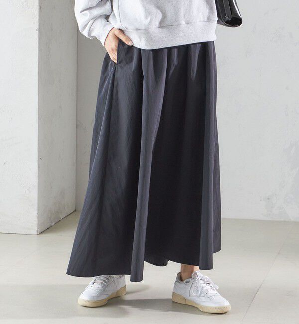 SHIPS for women「〈洗濯機可能〉LIMONTA EAST ビンテージ タフタ ギャザー スカート」|フレア|