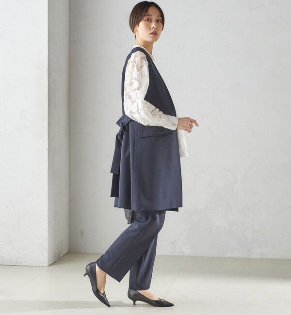 SHIPS for women「〈手洗い可能〉トリアセテート混 ロング ジレ（セットアップ対応可）」|ベスト・ジレ|