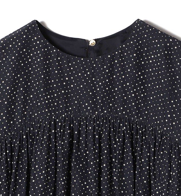 SHIPS for women「〈手洗い可能〉割繊 クルーネック ギャザー ブラウス」|シャツ・ブラウス|