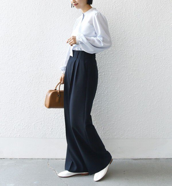 SHIPS for women「〈手洗い可能〉ボウタイ 幾何 プリント 長袖 ブラウス」|シャツ・ブラウス|