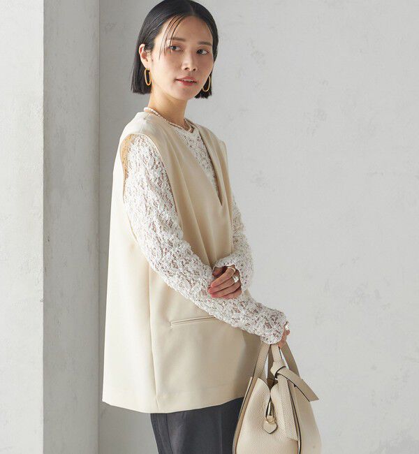 SHIPS for women「〈手洗い可能〉プルオーバー ベスト（セットアップ対応）」|ベスト・ジレ|