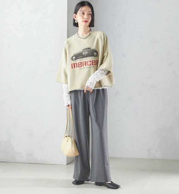 SHIPS for women「【SHIPS別注】〈洗濯機可能〉J.J MERCER:別注 7分袖 プリント スウェット」|スウェット・ジャージ|