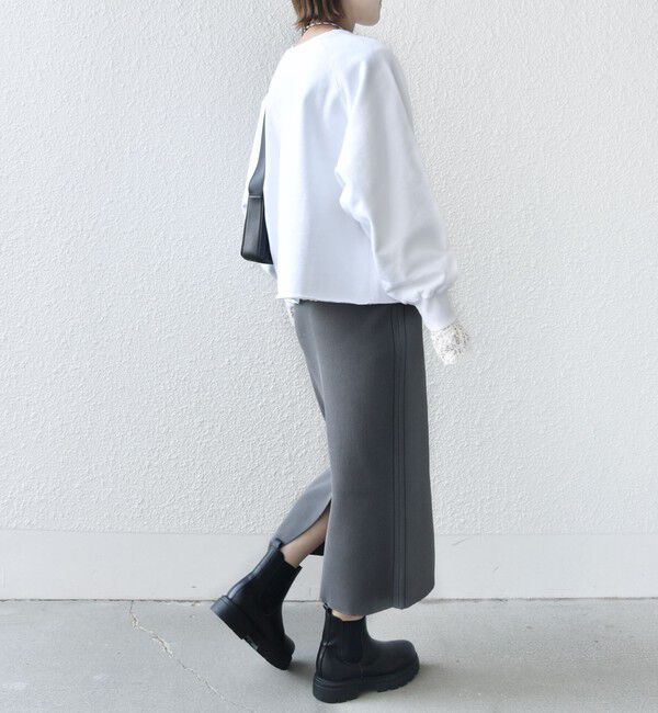 SHIPS for women「〈手洗い可能〉前後 2WAY リブ ニット スカート」|スカート|