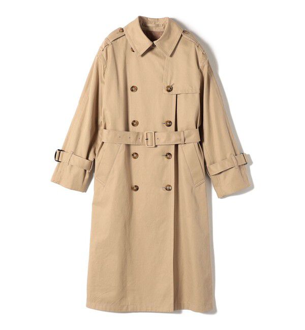 SHIPS for women「SHIPS Primary Navy Label:ギャバ トレンチコート」|トレンチコート|ベージュ