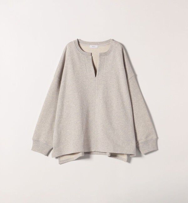 SHIPS any「【WEB限定】SHIPS any:〈洗濯機可能〉USAコットン 裏毛 スキッパー ルーズ スウェット」|スウェット・ジャージ|ライトグレー系