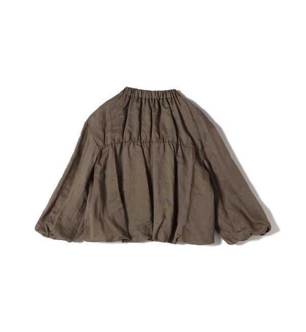 SHIPS for women「〈手洗い可能〉バック ギャザー リネン ジップ ブルゾン」|ブルゾン・スタジャン|