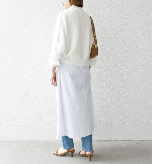 SHIPS any「SHIPS any:〈洗濯機可能〉タイプライター スタンドカラー シャツ ワンピース」|ワンピース|