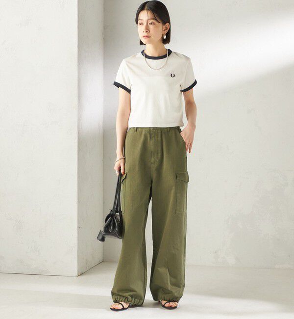 SHIPS for women「FRED PERRY:G9163 CROPPED RINGER TEE」|Tシャツ・カットソー|
