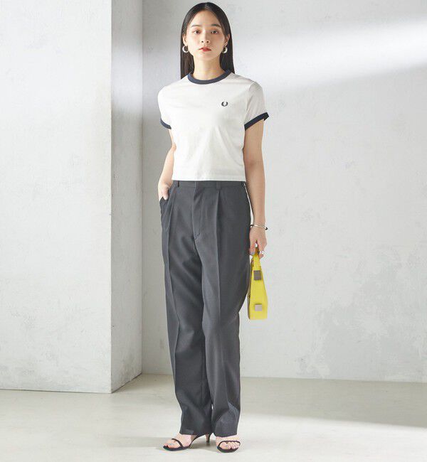 SHIPS for women「FRED PERRY:G9163 CROPPED RINGER TEE」|Tシャツ・カットソー|