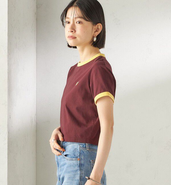 SHIPS for women「FRED PERRY:G9163 CROPPED RINGER TEE」|Tシャツ・カットソー|