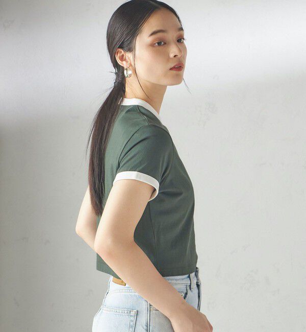 SHIPS for women「FRED PERRY:G9163 CROPPED RINGER TEE」|Tシャツ・カットソー|