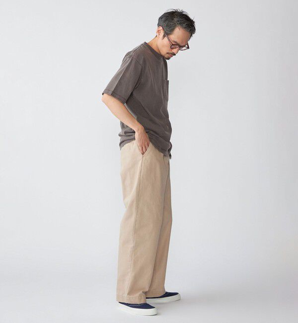 SHIPS「SHIPS: コットン USA クルーネック ポケット ピグメント Tシャツ」|Tシャツ・カットソー|