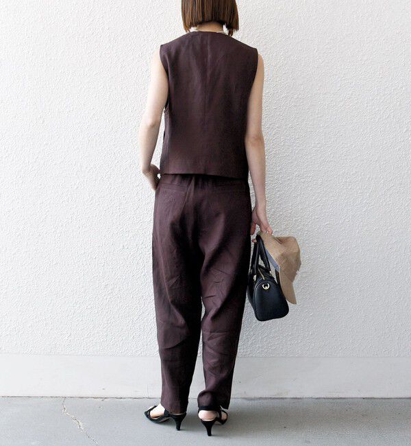 SHIPS any「SHIPS any:〈洗濯機可能〉ヨーロピアンフラックス リネン タック グルカ イージー パンツ」|その他|