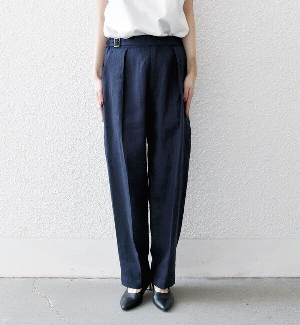 SHIPS any「SHIPS any:〈洗濯機可能〉ヨーロピアンフラックス リネン タック グルカ イージー パンツ」|その他|