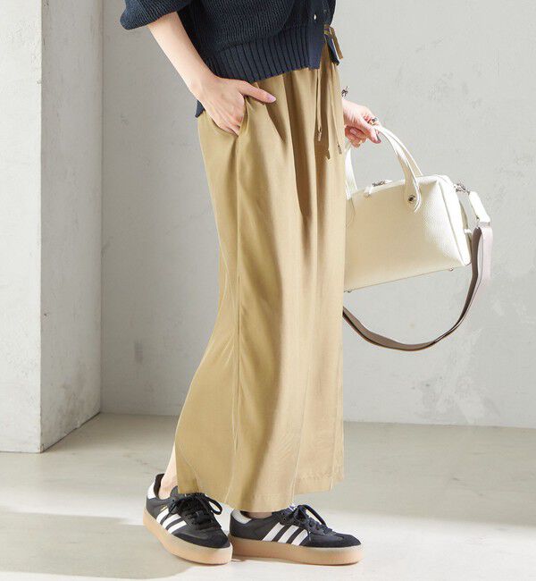 SHIPS for women「〈手洗い可能〉キュプラ混 ツイル ドロスト スカート」|スカート|