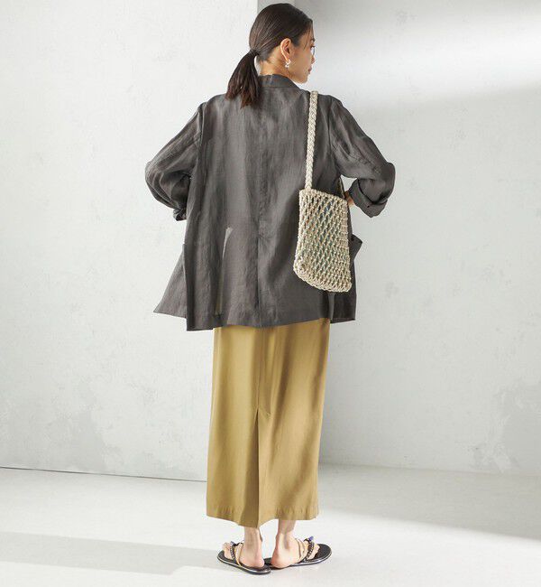 SHIPS for women「〈手洗い可能〉キュプラ混 ツイル ドロスト スカート」|スカート|