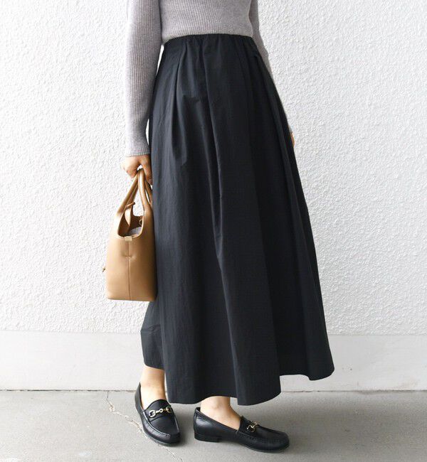 SHIPS for women「〈手洗い可能〉ライト タフタ タック フレア スカート」|スカート|