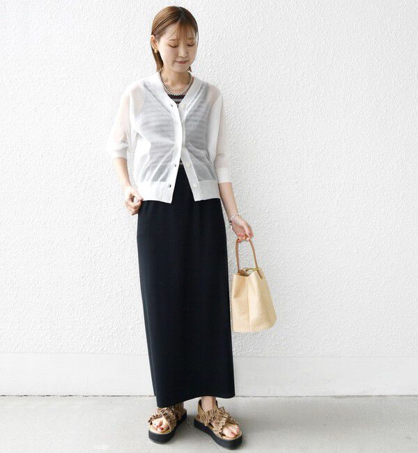 SHIPS for women「〈手洗い可能〉ラミー混 シアー カーディガン」|カーディガン|