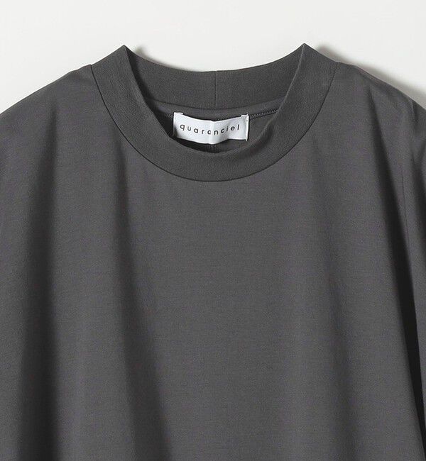 quaranciel「quaranciel:〈接触冷感/汗染み防止加工/洗濯機可能〉ドロスト ギャザー チュニック TEE」|Tシャツ・カットソー|
