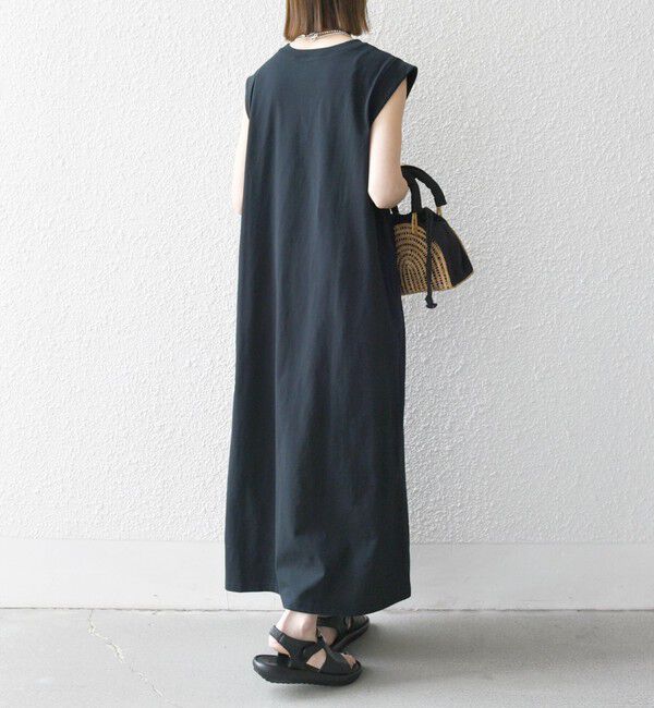 SHIPS any「SHIPS any:〈洗濯機可能〉USAコットン ヘンリーネック Aライン ワンピース」|ワンピース|