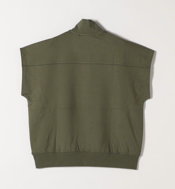 quaranciel「quaranciel:〈洗濯機可能〉ライト ポンチ ハーフジップ フレンチスリーブ TEE」|Tシャツ・カットソー|