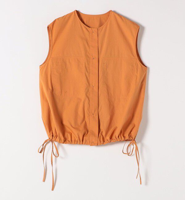 SHIPS any「SHIPS any:〈洗濯機可能〉ポプリン フレンチスリーブ ポケット ドロスト シャツ」|シャツ・ブラウス|