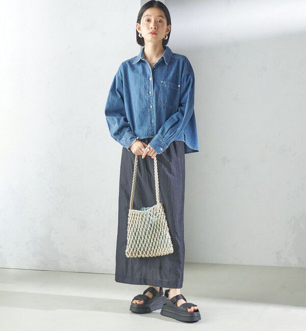 SHIPS for women「The Bagmati:オーガンジー 巾着 マクラメ バッグ」|ショルダー・メッセンジャー|