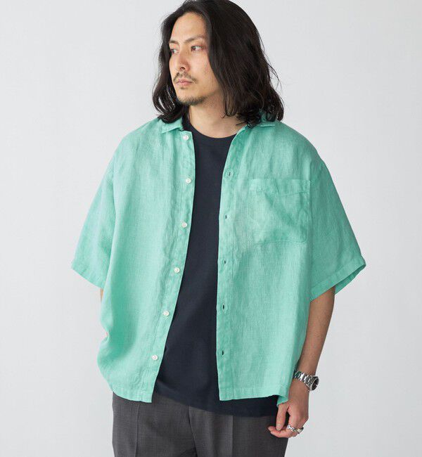 SHIPS「SHIPS: リネン パナマ ウィークエンド ショートスリーブ シャツ」|シャツ・ブラウス|