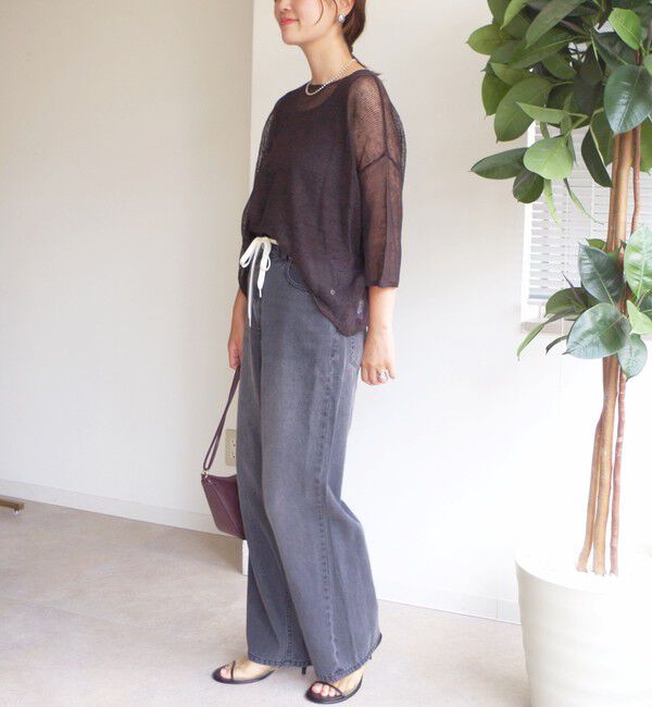 SHIPS for women「〈手洗い可能〉イタリアン シアー リネン プルオーバー」|ニット・セーター|