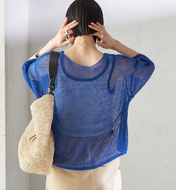 SHIPS for women「〈手洗い可能〉イタリアン シアー リネン プルオーバー」|ニット・セーター|