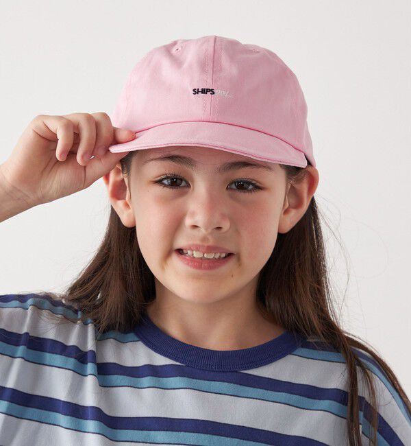 SHIPS any「SHIPS any: cinq you ワンポイント ロゴ 刺繍 キャップ <KIDS>」|キャップ・キャスケット|ピンク