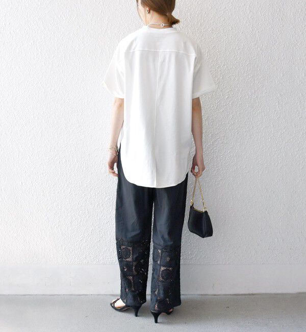 SHIPS any「SHIPS any:〈接触冷感/汗染み防止加工/洗濯機可能〉スリット ルーズ チュニック TEE」|Tシャツ・カットソー|