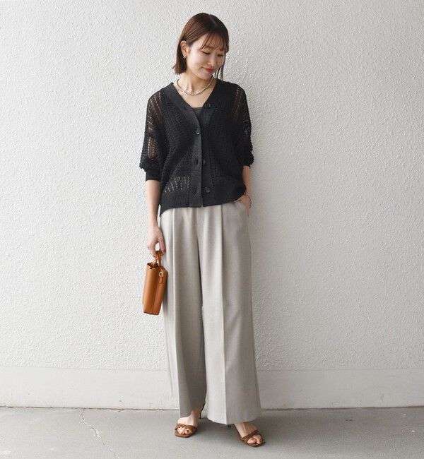 SHIPS any「《一部追加予約》SHIPS any:〈手洗い可能〉ギマ ワイド Vネック シアー カーディガン」|カーディガン|