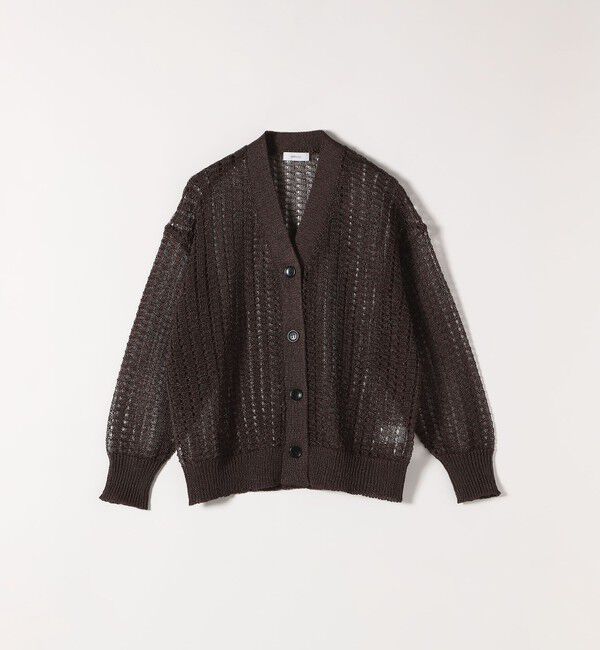 SHIPS any「《一部追加予約》SHIPS any:〈手洗い可能〉ギマ ワイド Vネック シアー カーディガン」|カーディガン|