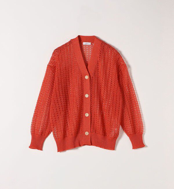 SHIPS any「《一部追加予約》SHIPS any:〈手洗い可能〉ギマ ワイド Vネック シアー カーディガン」|カーディガン|