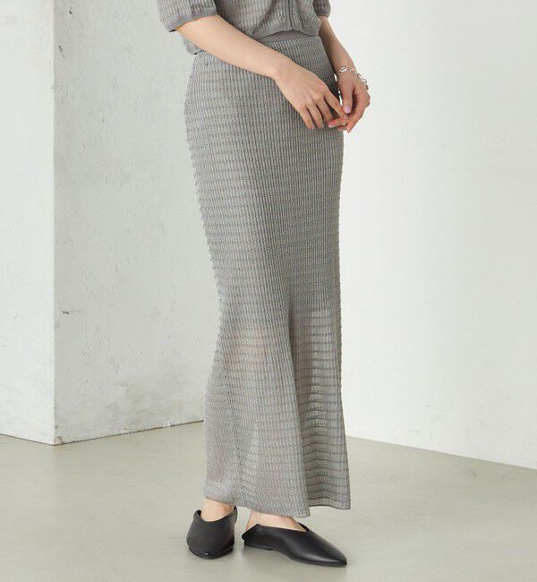 SHIPS for women「《予約》Wai＋:ジャカード シアー スカート」|スカート|