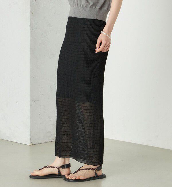 SHIPS for women「《予約》Wai＋:ジャカード シアー スカート」|スカート|