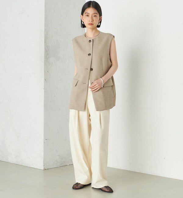 SHIPS for women「Wai＋:〈手洗い可能〉2タック スラックス」|スラックス|