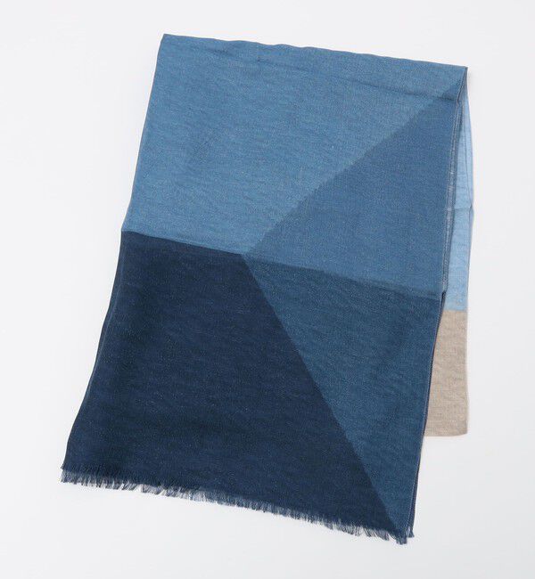 SHIPS「SHIPS: コットン/リネン パターン ストール」|ストール|