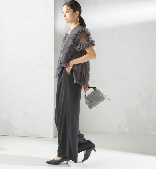 SHIPS for women「【SHIPS別注】kaene:チュール フリル スリーブ オールインワン（セレモニー対応可）」|オールインワン|