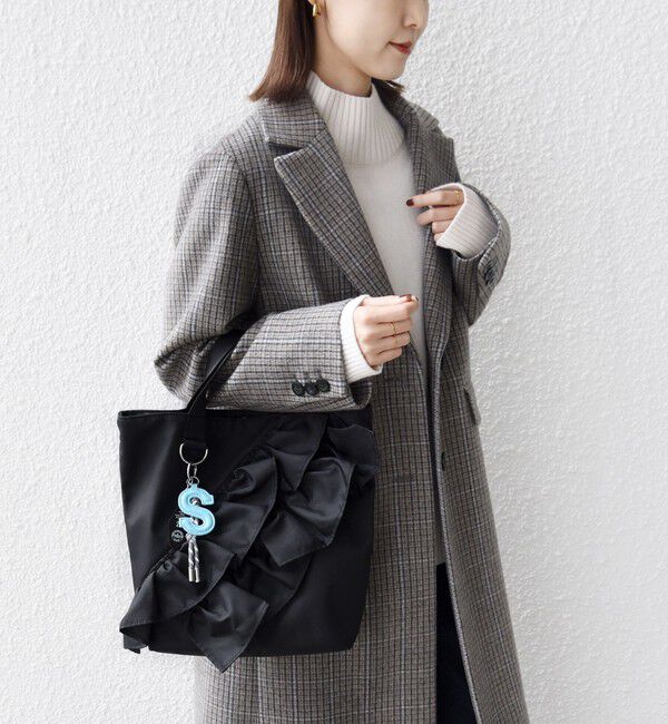 SHIPS for women「【WEB限定】チャーム 付き フリル トート」|トートバッグ|