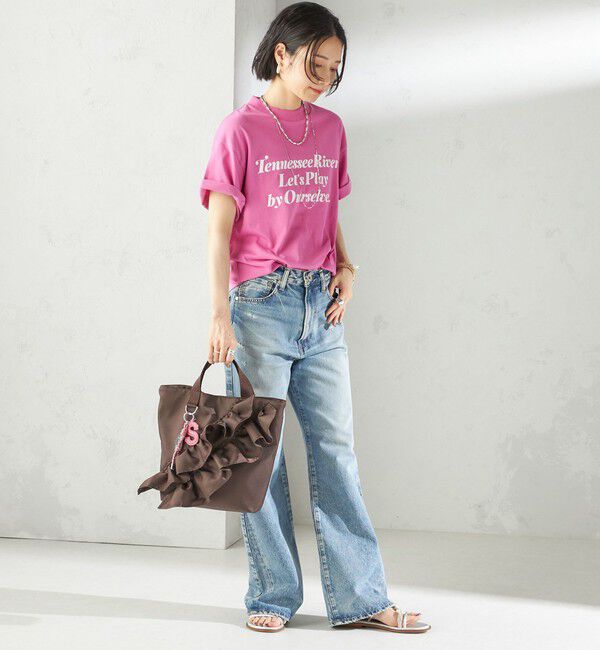 SHIPS for women「【WEB限定】チャーム 付き フリル トート」|トートバッグ|