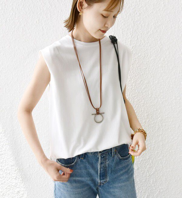 SHIPS for women「〈接触冷感〉ポンチ ノースリーブ プルオーバー」|Tシャツ・カットソー|