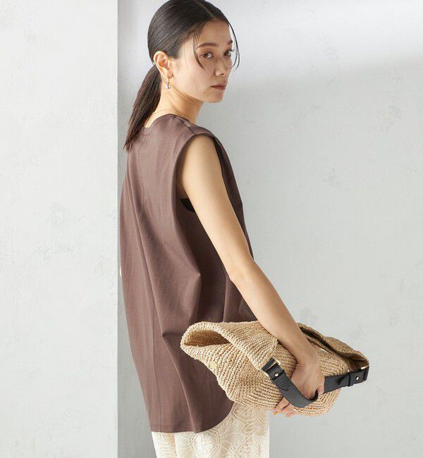 SHIPS for women「〈接触冷感〉ポンチ ノースリーブ プルオーバー」|Tシャツ・カットソー|